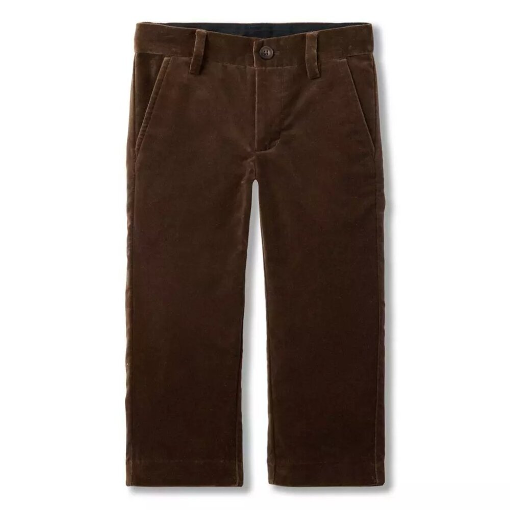 Janie and Jack The Velvet Pant | 6-12 Months | Chocolate Bar